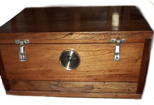 Caja De Dedro Curado Con Tamiz Bandeja Box Humidor 