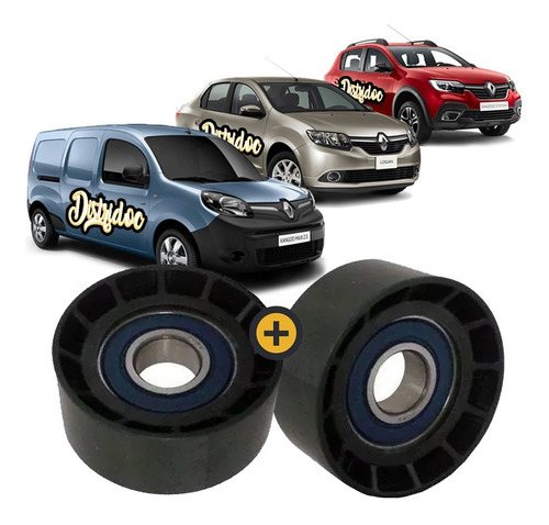 Kit X 2 Poleas Polyv Kangoo Logan Sandero Duster 1.6 16v K4m