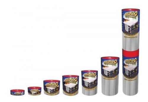 Imagem 2 de 5 de Kit 5 Mantas Asfáltica Aluminizadas Auto Adesiva-90cm X 10m