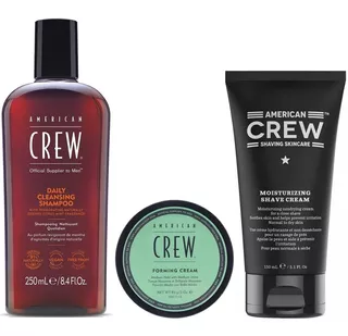 Daily Shampoo + Forming Cream +shave Cream American Crew Men