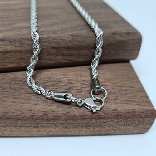 Imagen 8 de 8 de Cadena Collar De Hombre Cadenita Soga Acero Quirurgico