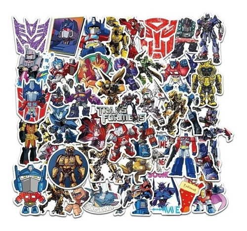 Transformers - Set 50 Stickers / Calcomanias / Pegatinas