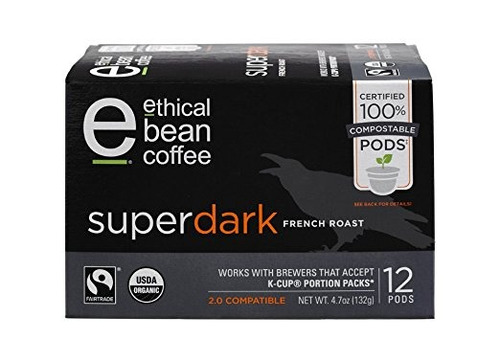 Superdark Ethical Coffee Bean: 100% Compostable Solo Sirven 