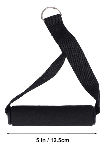 Kit 2 Manopla De Mão Puxador Academia Crossfit Cor Preto