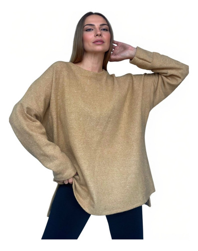 Sweater Oversize Mujer Lanilla Aspen Amplio Talle Único
