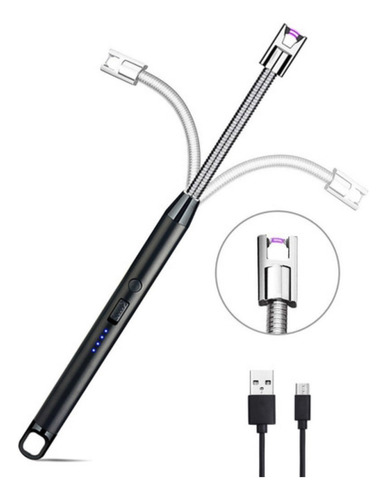 Encendedor Electrónico, Carga Usb, Viaje, Hogar, Azul