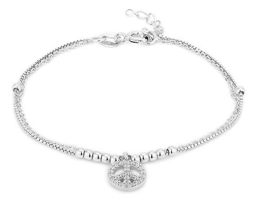 Vanbelle Joyas De Plata Esterlina Pulsera De Cadena Multicap