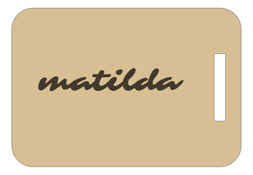 Chaveiro Matilda Mdf C/ Argola Nome Personalizados