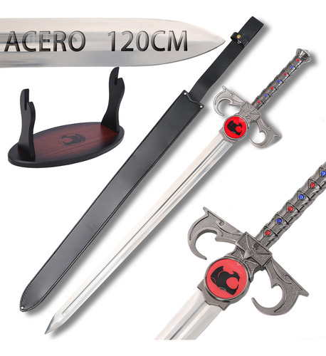 120cm Espada Del Augurio Thundercats Acero Con Funda Y Base