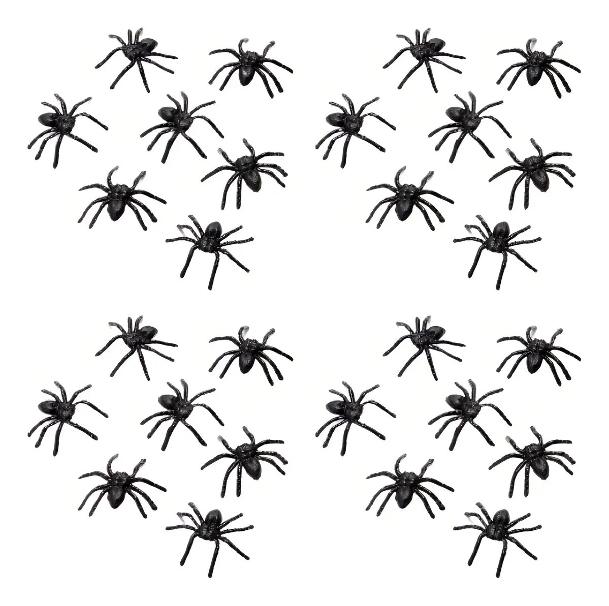 Kit 48 Aranhas Decorativas Halloween Enfeite Pegadinhas