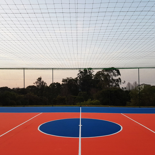 Rede Proteção Quadra / Campo 30x50 Fio 6mm Malha 15cm Nylon Cor Preto