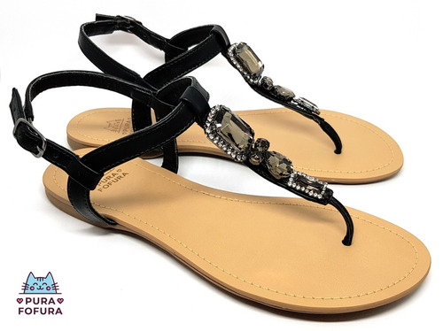 Sandália Feminina Rasteira Rasteirinha Pedras Verão 2019 | Mercado Livre