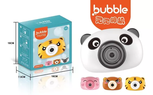Camara De Burbujas Musical Con Luz De Oso Panda Para Niños