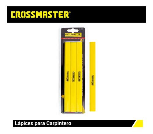 Imagen 2 de 4 de Lápices Para Carpintero 6 Piezas Crossmaster 9932526