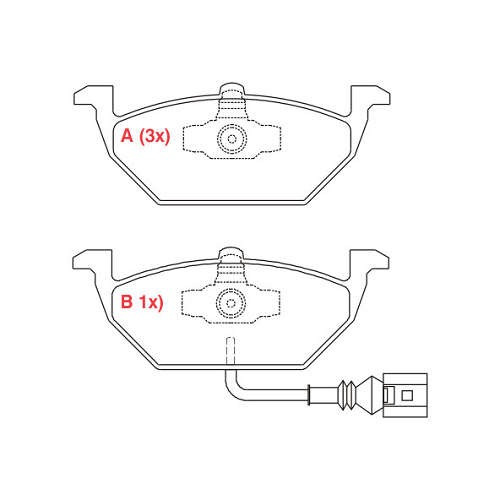 Pastilha De Freio - Golf A3 - Willtec - Pw73b