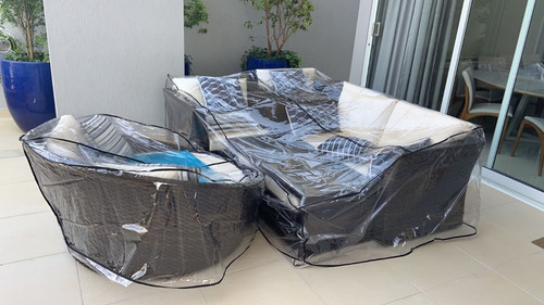 Kit Capa Moveis Externos Sofa, Poltronas, Mesa De Centro Top