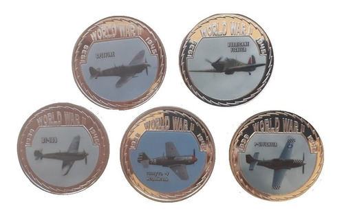 Colección Medallas Monedas Aviones Segunda Guerra Mundial