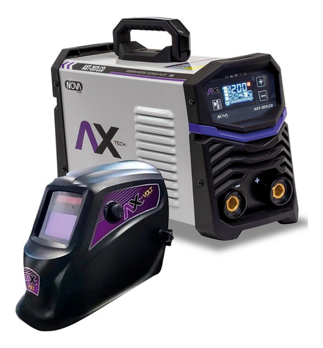 Soldador Inversor + Careta Electrón 200a Axt-207 110/220 V