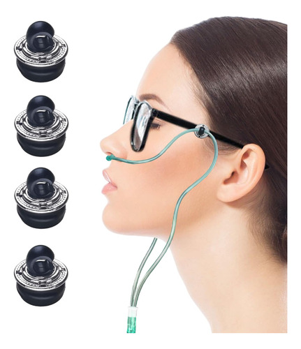 Clips De Tubo De Oxigeno Para Gafas Con Diseno Antideslizant