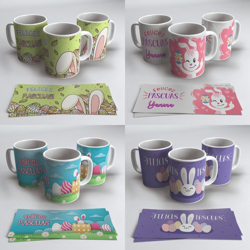 Plantillas Diseño Sublimación Pascuas Tazas Corel Mockup 