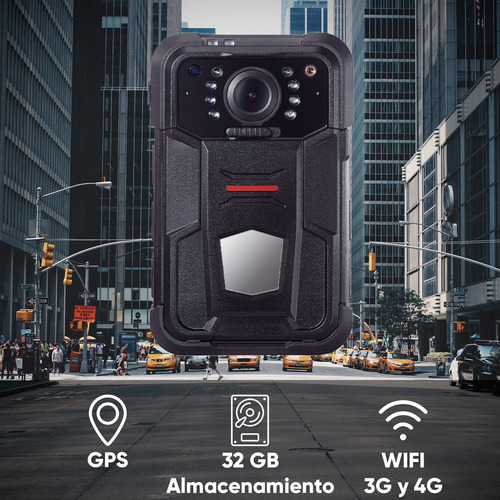Body Camera Portátil Hikvision Grabación2k Ds-mh2311/32g/gle Color Negro