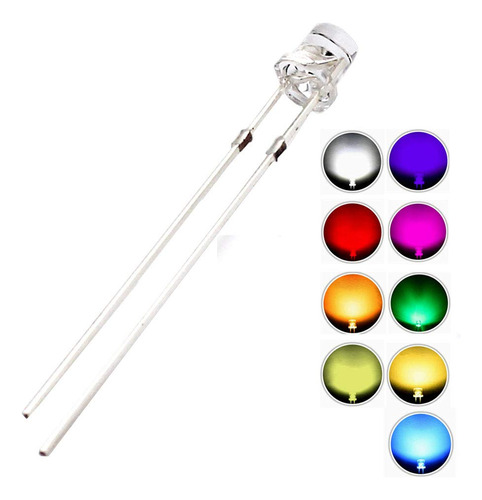 Pieza Color Piezas) In Parte Superior Plana Led Luz