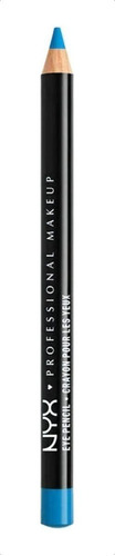 Lápis delineador de olhos NYX Professional Makeup Slim Eye Pencil cor electric blue
