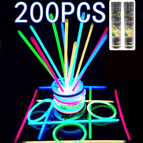 200 Pulseras Luminosas Neon Glow Club Para Fiesta Y Evento