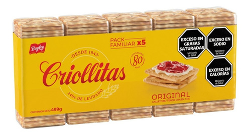 Galletitas Criollitas Bagley Pack Grande
