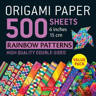 Libro Origami Paper 500 Sheets Rainbow Patterns 6 Inch (1...