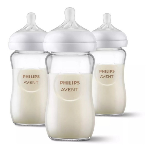 Teteros Avent De Cristal Natural 8 Oz Set X 3 Unidades