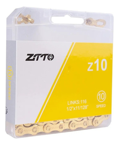 Cadena Ztto Z 10v. S - Gold  (dorado)  . 116 Eslabones