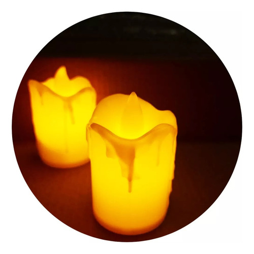 Velas Led Derretidas Pack X 12u Sourvenir Deco