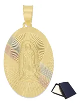 Comprar Dije Medalla Virgen De Guadalupe Oro Sólido 10k 3.7x2.0cm 37mm Hombre Grande Oro Florentino 10k 3 Oros Oro Puro 10 Kilates Joyería Fina Virgencita Oro 10k Grande Hombre Virgen Guadalupe Oro 10k