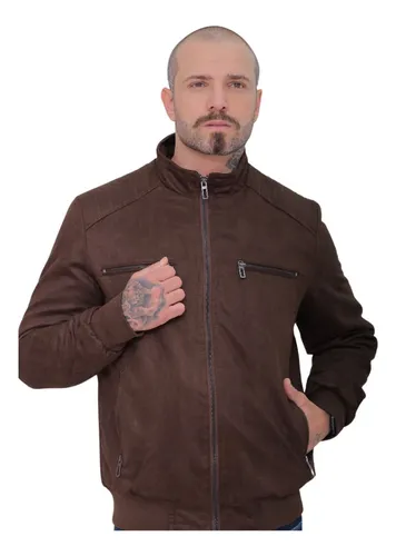 comprar Jaqueta Masculina Camurça Dupla Face Slim Com Ombreiras