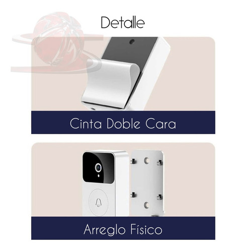 Timbre Wifi Inteligente Inalámbrica Audio Cámara Video Llama