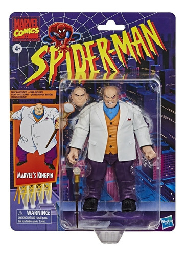 Marvel Legends Vintage Spiderman Kingpin Figura Hasbro Nueva