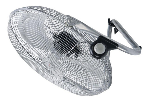 Ventilador de pared y de piso Mytek 3306 plateado con 3 aspas de metal, 20" de diámetro 127 V