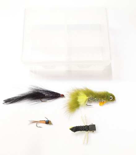 Kit 4 Moscas Fly Cast Premium Ninfas Streamers Truchas Caja