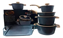 Comprar Ollas Valeska Granito En Roca Volcanica 11 Pcs