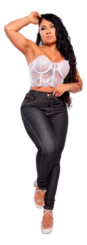 Calça Preta Jeans Feminina Lisa: Elegância Urbana