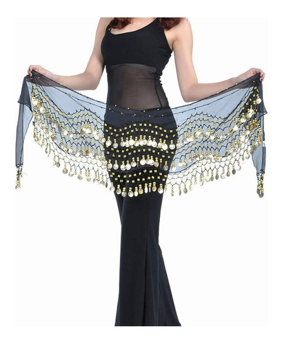 Fajilla Bellydance Monedas Danza Árabe Chifon Falda Zumba