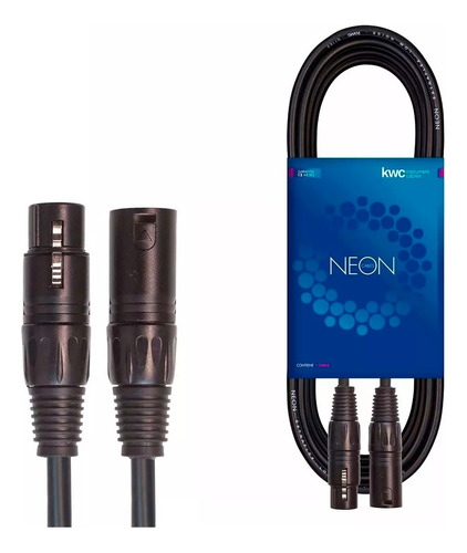  Cable Xlr (cannon) Kwc Neon 121 - 3 Metros Microfono