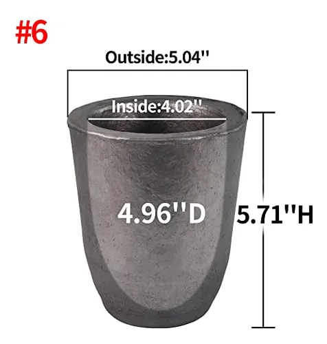 Crisol De Grafito Para Fundicion De Metales #6-6.2kg