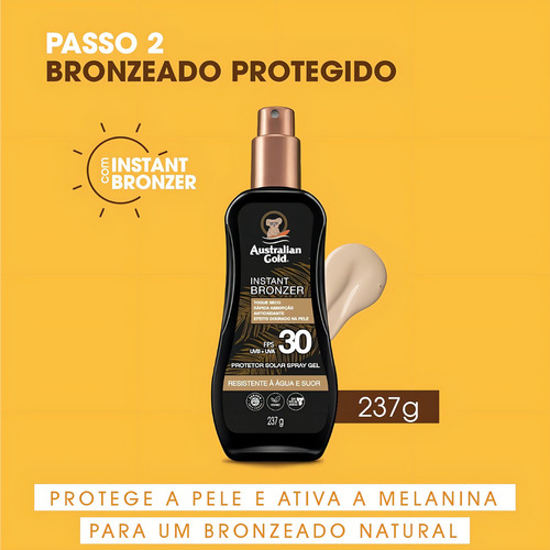 3 Protetor Solar Corporal Spray Fps30 Australian Gold 237g