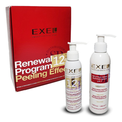 Peeling Facial Kit 12% Sistema De Renovación Cutánea Exel