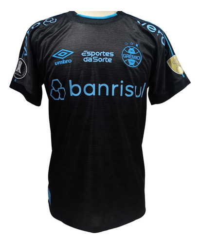 Camisa Jogo Grêmio Libertadores 2024 Diego Costa 19 G Preta