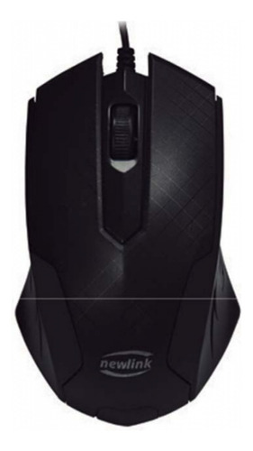 Mouse Usb Newlink Mo228 1000dpi 3 Botões Grid Preto