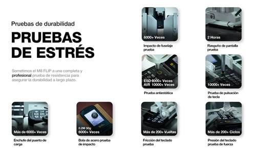 Celular Con Tapa Y Teclado Agm M8 Super Resistente Tipo Cat Negro