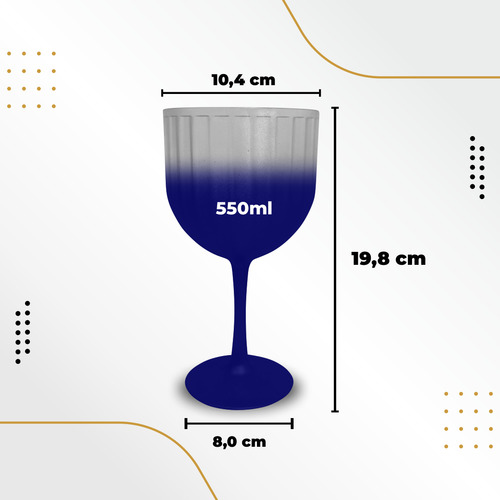 12 Taças Degradê Gin Promoção Frente/verso Personalizadas
